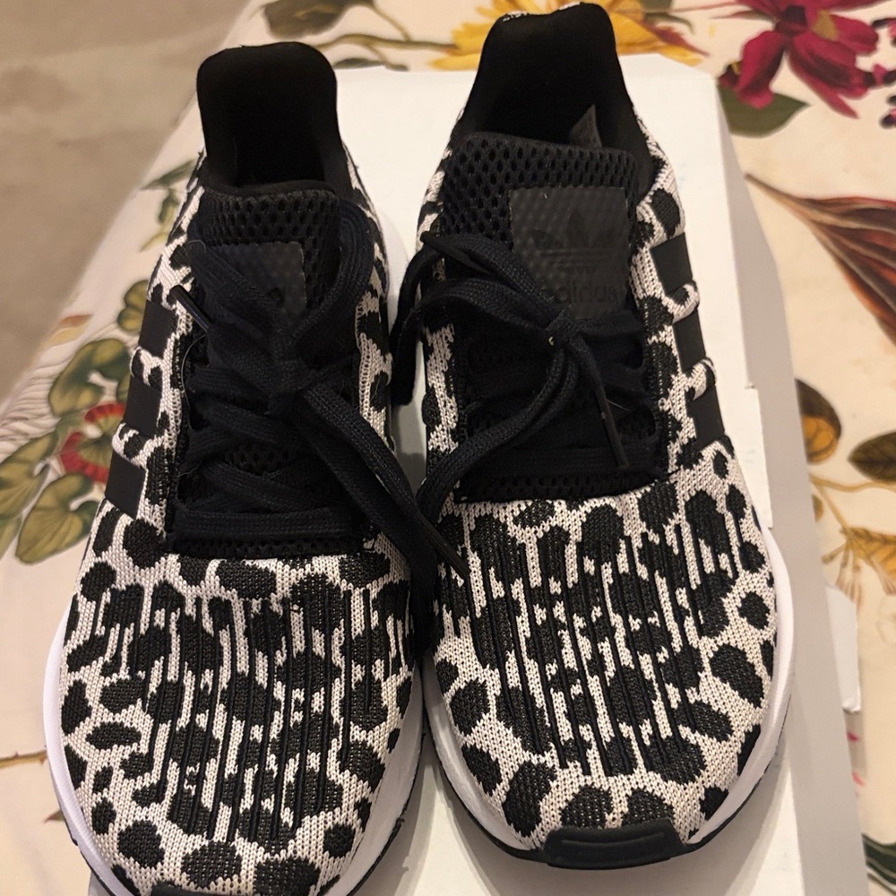 adidas Monochrome Patterned Athletic Shoes